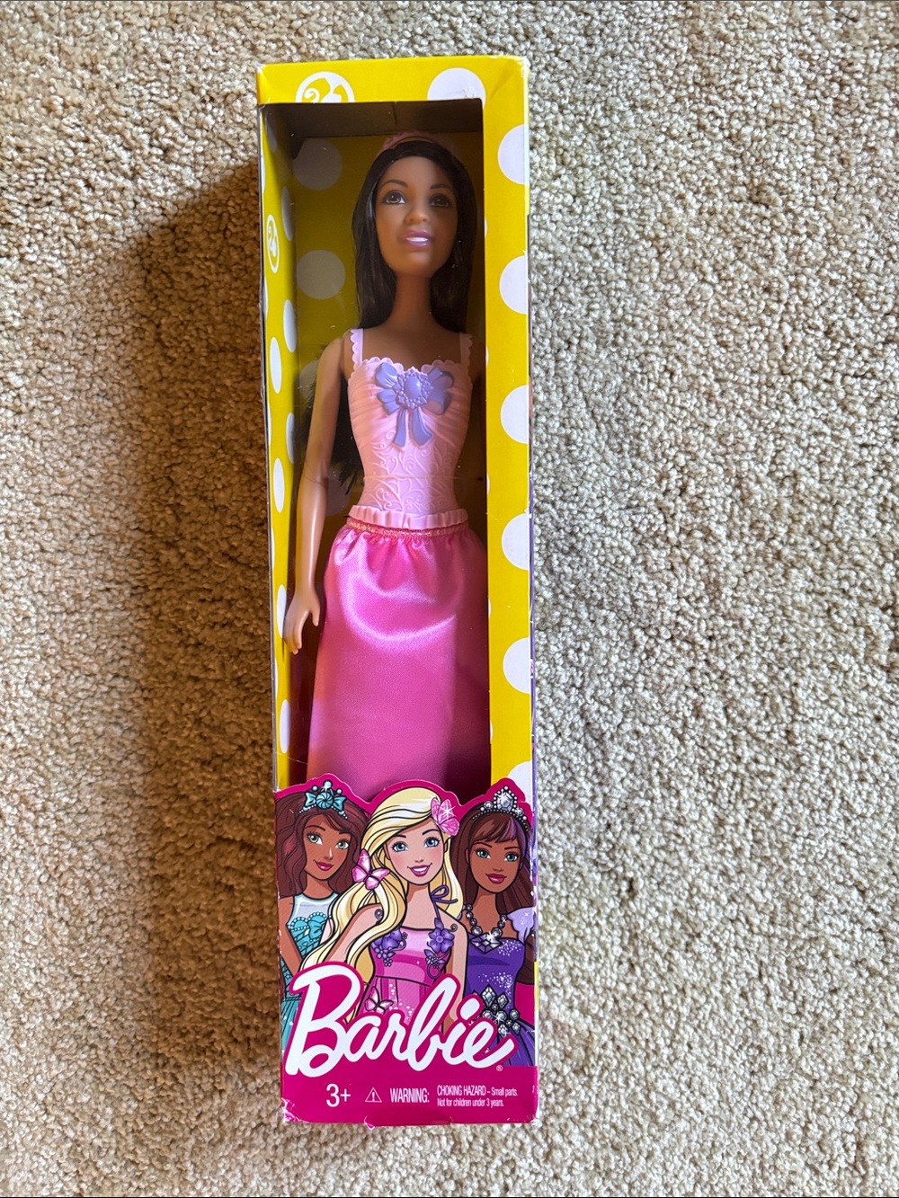 Barbie Pink Dress Fashion Doll with Lavender Bow Accent - Barbie